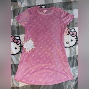 Medium Juicy Couture Pink Velour Womens Nightgown BNWT Viral HTF